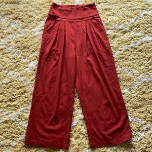 Free People Red Culottes